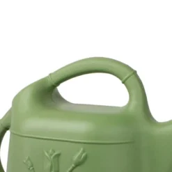 Union Products 63068 2 Gallon Plastic Indoor/Outdoor Watering Can W/ Tulip Design For Garden, Potted Plants, & Patio Pots, Sage Green