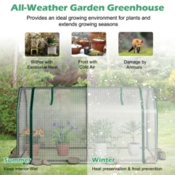Costway 47.5''x 21.5''x 24''Portable Mini Greenhouse With 2 Zipper Doors & Ground Stakes 15 Costway 47.5''x 21.5''x 24''Portable Mini Greenhouse With 2 Zipper Doors & Ground Stakes -Home Improvement Store GUEST 0204e62e d359 4575 938c c810993624aa