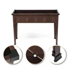 LuxenHome 39.57" W Brown Metal Rectangular Raised Garden Planter 17 LuxenHome 39.57" W Brown Metal Rectangular Raised Garden Planter -Home Improvement Store GUEST 04efac49 e794 438b b818 08736382fe1d