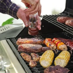 Grill Boss GBC1449M Outdoor BBQ 4 Burner Propane Gas Grill For Barbecue Cooking With Side Burner, Lid, Wheels, Shelves, & Bottle Opener, Black -Home Improvement Store GUEST 09333a5f 8ec7 4c4a 88ae 7d913dbeb164