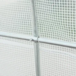 Outsunny 20' X 10' X 7' Large Walk-in Greenhouse, Steel Frame, PE Cover, 2 Doors, Outdoor Tunnel Hoop Hot House Kit, White -Home Improvement Store GUEST 09cd5490 c7ba 48e8 973b c72b6be938bd