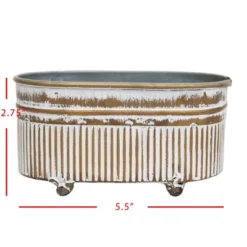 Trough Brass Metal Mini Planter - Foreside Home & Garden -Home Improvement Store GUEST 0bcdd1b5 ed9b 4364 8018 9b729e090442