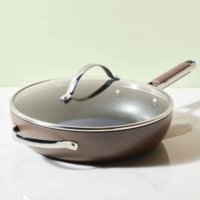 Ayesha Curry Professional 12.25" Covered Deep Frying Pan With Helper Handle Charcoal 7 Ayesha Curry Professional 12.25" Covered Deep Frying Pan With Helper Handle Charcoal - Image 5