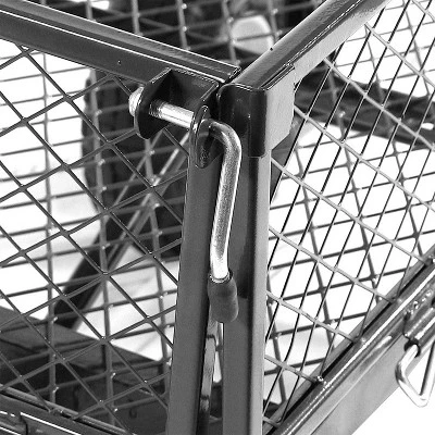 Sunnydaze Decor Sunnydaze Outdoor Lawn And Garden Heavy-Duty Durable Steel Mesh Utility Wagon Cart With Removable Sides 4 Sunnydaze Decor Sunnydaze Outdoor Lawn And Garden Heavy-Duty Durable Steel Mesh Utility Wagon Cart With Removable Sides - Image 2