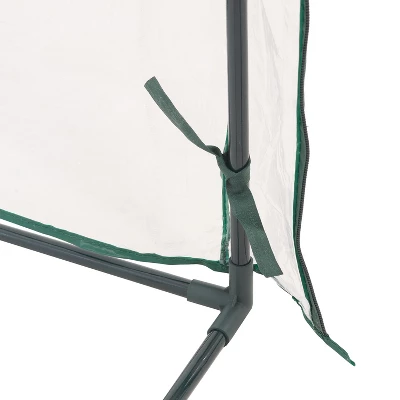 Sunnydaze Decor Sunnydaze Outdoor Deluxe Portable Large Potted Plant And Starter Tomato Plant Greenhouse With Roll-Up Door - Clear 6 Sunnydaze Decor Sunnydaze Outdoor Deluxe Portable Large Potted Plant And Starter Tomato Plant Greenhouse With Roll-Up Door - Clear - Image 4