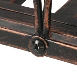 Outsunny 3.3' Metal Arch Zen Garden Bridge With Safety Siderails, Decorative Footbridge, Delicate Scrollwork & Corner Spheres For Stream, Black -Home Improvement Store GUEST 0f2a37ea fc17 48c7 a26e 339b01bca6c1