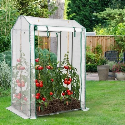 Costway 39'' X 32'' X 59'' Walk-in Garden Greenhouse Warm House For Plant Growing 3 Costway 39'' X 32'' X 59'' Walk-in Garden Greenhouse Warm House For Plant Growing