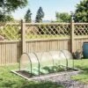 Outsunny Portable Tunneled Greenhouse With Zippered Doors, Water/UV Fighting PVC Cover -Home Improvement Store GUEST 103eb741 dd32 4558 8fa0 fc92a1ddf9a2