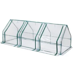 Aoodor 9 Ft. X 3 Ft. X 3 Ft. Mini Outdoor Greenhouse Three Zipped Doors -Home Improvement Store GUEST 119373e7 4b59 4706 8436 e3161cb29942