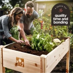 Raised Garden Bed - Elevated Wood Planter Box With Bed Liner - Planter Box With Legs For Flowers, Herbs - 200lb Capacity - 48x26.5x30 Maple99 -Home Improvement Store GUEST 12de3513 c3fb 47d2 9f65 2193784e1367