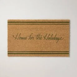 Home For The Holidays Coir Christmas Doormat Tan/Evergreen - Hearth & Hand™ With Magnolia -Home Improvement Store GUEST 13b31cfc 46c8 48a4 aa5b b1d7b81bcdb7