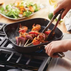 Anolon Advanced Home 11" Deep Square Grill Pan With Pour Spouts Moonstone -Home Improvement Store GUEST 16d8af63 3729 4f6f a717 5668dbfce108