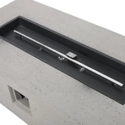 Cape Coral 5pc Aluminum And MGO Seating Set With Fire Table Khaki/Light Gray - Christopher Knight Home -Home Improvement Store GUEST 173ee431 ee21 43e6 a981 6a30882eb599