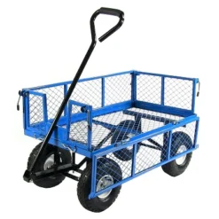 Sunnydaze Decor Sunnydaze Outdoor Lawn And Garden Heavy-Duty Steel Utility Cart With Removable Sides And Weather-Resistant Polyester Liner -Home Improvement Store GUEST 187b2723 b515 4de4 870c b517af8c47cb