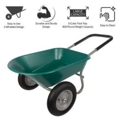 Nature Spring 2-Wheeled Garden Wheelbarrow For Residential DIY Landscaping, Lawn Care, And Remodeling -Home Improvement Store GUEST 1ad04be7 36a4 41c4 9cf8 1963790266ea