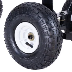 Costway Heavy Duty Lawn Garden Utility Cart Wagon Wheelbarrow Steel Trailer -Home Improvement Store GUEST 1b9203a3 5a52 42b9 80f9 e61c2a6c92b2