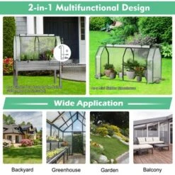 Costway 47.5''x 21.5''x 24''Portable Mini Greenhouse With 2 Zipper Doors & Ground Stakes 18 Costway 47.5''x 21.5''x 24''Portable Mini Greenhouse With 2 Zipper Doors & Ground Stakes -Home Improvement Store GUEST 1ba041ca 2e7a 4c5d 86fd 91f3a7e81589