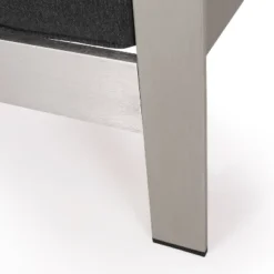 Pismo 5pc Aluminum Chat Set With Fire Pit - Silver/Dark Gray - Christopher Knight Home -Home Improvement Store GUEST 1d52670a 0267 4eff aea6 da862c60e7a1