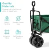 Best Choice Products 36in Folding Multipurpose Indoor Outdoor Utility Cart W/ Swivel Wheels, Adjustable Handle - Green -Home Improvement Store GUEST 1e978f56 9f7f 4f5c b6b6 cf1508ed6e76