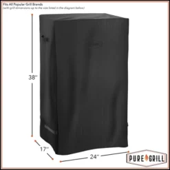 Pure Grill 40-inch Smoker BBQ Grill Cover For Electric Vertical Smokers, Universal Fit Cover - 24" X 17" X 38" -Home Improvement Store GUEST 1ef1a50d e866 4db2 ab04 c0a0a01ff84d