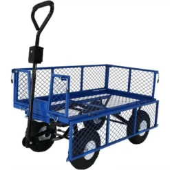 Sunnydaze Decor Sunnydaze Outdoor Lawn And Garden Heavy-Duty Durable Steel Mesh Utility Dump Wagon Cart With Removable Sides -Home Improvement Store GUEST 20544466 7d08 4ef0 bfd8 c8b140e9c8d7