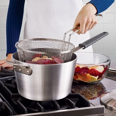 Tramontina 5.5qt Aluminum Nonstick Professional Fusion Covered Deep Fryer - Satin 9 Tramontina 5.5qt Aluminum Nonstick Professional Fusion Covered Deep Fryer - Satin - Image 7