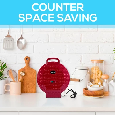 Courant 12 Inch Red Electronic Pizza Maker, Griddle And Oven With Food Board Included 7 Courant 12 Inch Red Electronic Pizza Maker, Griddle And Oven With Food Board Included - Image 5