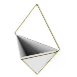 Trigg Wall Display Planter White/Brass - Umbra