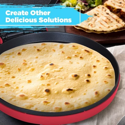 Courant 12 Inch Red Electronic Pizza Maker, Griddle And Oven With Food Board Included 4 Courant 12 Inch Red Electronic Pizza Maker, Griddle And Oven With Food Board Included - Image 2