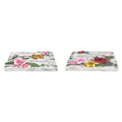 Northlight Set Of 2 Love Blooms And Welcome Friends Floral Outdoor Garden Stones 7" -Home Improvement Store GUEST 2a1fe75e 7022 46c6 bc37 d39ee59f0602