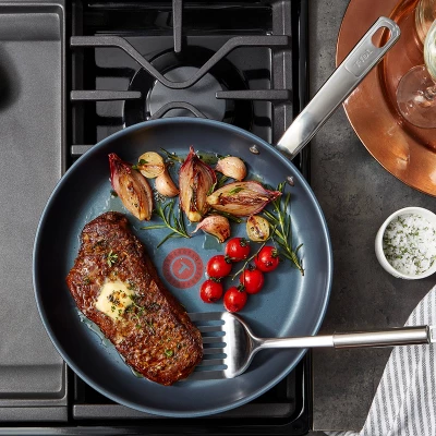 T-fal Platinum Unlimited Nonstick Stainless Steel 12" Fry Pan With Induction Base 4 T-fal Platinum Unlimited Nonstick Stainless Steel 12" Fry Pan With Induction Base - Image 2