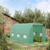 Outsunny 15' X 6' X 7' Walk-in Tunnel Greenhouse Garden Plant Growing House With Door And Ventilation Window, Green -Home Improvement Store GUEST 2c0b0443 1453 41be aff7 f190e41a9d84