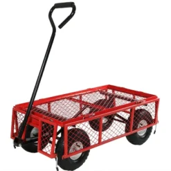 Sunnydaze Decor Sunnydaze Outdoor Lawn And Garden Heavy-Duty Durable Steel Mesh Utility Wagon Cart With Removable Sides 23 Sunnydaze Decor Sunnydaze Outdoor Lawn And Garden Heavy-Duty Durable Steel Mesh Utility Wagon Cart With Removable Sides -Home Improvement Store GUEST 2c711135 41db 4315 9e26 435b8396c262