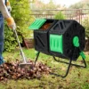 Costway Dual Chamber Compost Tumbler Outdoor Rotating Chamber Compost Bin 34.5 Gallon -Home Improvement Store GUEST 2c99f505 65f3 441b 939b 2fc86f1f74ec