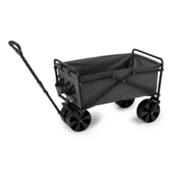 Seina Heavy Duty Steel Collapsible Folding Outdoor Portable Utility Cart Wagon With All Terrain Plastic Wheels And 150 Pound Capacity, Blue/Gray -Home Improvement Store GUEST 2cce0462 d385 4628 bd63 3eecd7c8422a