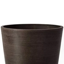 Algreen 16130 Valencia 12 X 18 Inch Round Taper Recycled Planter Pot, Chocolate