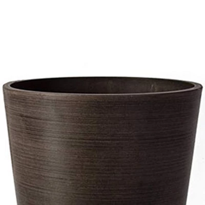 Algreen 16130 Valencia 12 X 18 Inch Round Taper Recycled Planter Pot, Chocolate 3 Algreen 16130 Valencia 12 X 18 Inch Round Taper Recycled Planter Pot, Chocolate