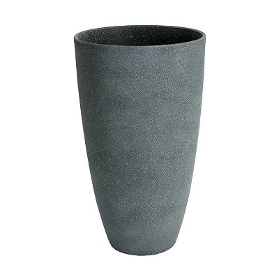 Algreen Acerra Weather Resistant Composite Tall Vase Round Planter Pot 20 X 12 X 12 Inches, Gray Stucco (2 Pack) 3 Algreen Acerra Weather Resistant Composite Tall Vase Round Planter Pot 20 X 12 X 12 Inches, Gray Stucco (2 Pack)