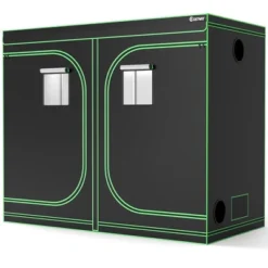 Costway 4x8 Grow Tent, 96''x48''x80'' High Reflective Mylar W/Observation Window GrayBlack -Home Improvement Store GUEST 2fd854ce 90d1 4e9b b450 4cda76dfa04f