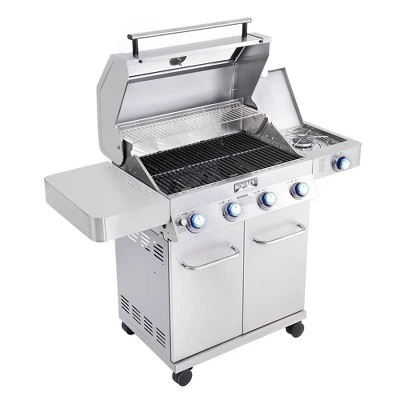 4-Burner Propane Stainless Steel Gas Grill With ClearView Lid Model 41847NG - Monument Grills 5 4-Burner Propane Stainless Steel Gas Grill With ClearView Lid Model 41847NG - Monument Grills - Image 3