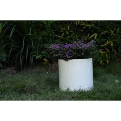 Rosemead Home & Garden, Inc. 10" Wide Kante Lightweight Modern Concrete Outdoor Planter Pot Pure White -Home Improvement Store GUEST 31d4d349 8bbe 400a 8862 1fb32363c5d9