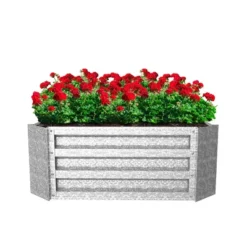 Nature Spring Raised Garden Bed And Plant Holder Kit For Growing Flowers, Vegetables, Herbs - Gray