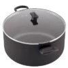 Farberware 10.5qt Aluminum Nonstick Stockpot With Lid Black