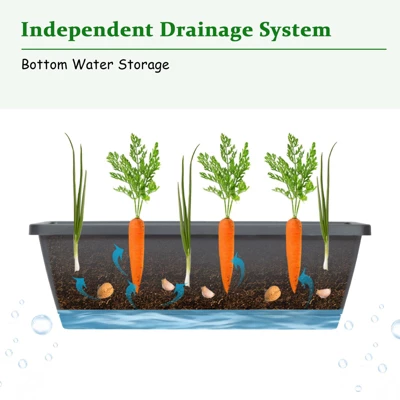 Tangkula Outdoor 5-Tier Planter 4 FT Vertical Elevated Raised Garden Bed Planter Box Kit For Backyard Patio 8 Tangkula Outdoor 5-Tier Planter 4 FT Vertical Elevated Raised Garden Bed Planter Box Kit For Backyard Patio - Image 6