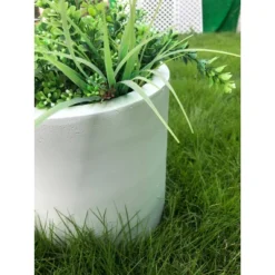 Rosemead Home & Garden, Inc. 10" Wide Kante Lightweight Modern Concrete Outdoor Planter Pot Pure White -Home Improvement Store GUEST 3839d0c0 7e50 446f b13e bcb2ce54722e