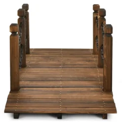 Costway 5 Ft Wooden Garden Bridge Arc Footbridge Stained Finish Walkway W/Rails 16 Costway 5 Ft Wooden Garden Bridge Arc Footbridge Stained Finish Walkway W/Rails -Home Improvement Store GUEST 384e59f2 86e2 46d3 8637 91f92e0032b5