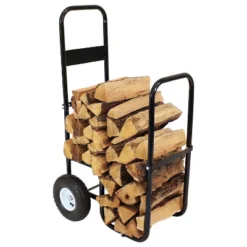 Sunnydaze Decor Sunnydaze Indoor/Outdoor Steel Rolling Firewood Log Cart Carrier With Wheels - 1/8 Face Cord - Black -Home Improvement Store GUEST 3969eaf5 7b35 4029 91c5 3338e10e020f 1