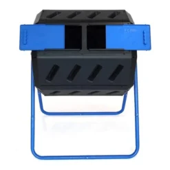 FCMP Outdoor 37 Gallon 8 Sided Plastic Dual Chamber Double Door Tumbling Composter Outdoor Elevated Rotating Garden Compost Bin, Blue/Black -Home Improvement Store GUEST 3b873a51 8fd2 4cfd 810f 3fa56e0240f4