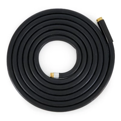 Apache 98108802 25 Foot Industrial Rubber Garden Water Hose With Heavy Duty MGHT X FGHT Brass Fittings And 1 Bend Restrictor, Black 6 Apache 98108802 25 Foot Industrial Rubber Garden Water Hose With Heavy Duty MGHT X FGHT Brass Fittings And 1 Bend Restrictor, Black - Image 4
