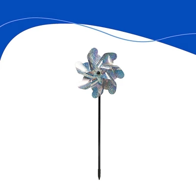 BIRD BLINDER Repellent Pin Wheels To Scare Birds & Pests, Silver Set Of 8 4 BIRD BLINDER Repellent Pin Wheels To Scare Birds & Pests, Silver Set Of 8 - Image 2